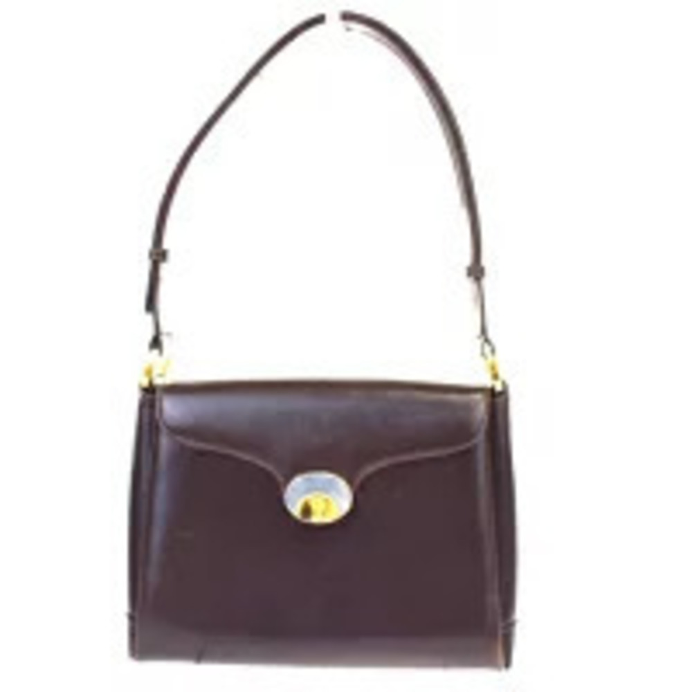 Gucci shoulder bag dark brown leather